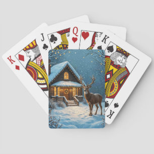 Baraja De Cartas La visita de Navidad nevada de Big Buck
