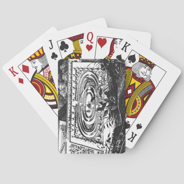 Baraja De Cartas Laberinto en Heidelberg, Hortus Palatinus (engravi (Reverso)