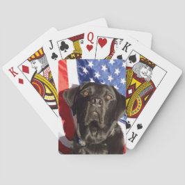 Baraja De Cartas Laboratorio negro y bandera