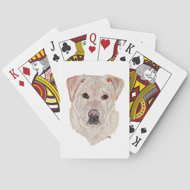 Baraja De Cartas Labrador amarillo recuperador (Reverso)