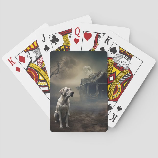 Baraja De Cartas Labrador Halloween Aterrador (Reverso)