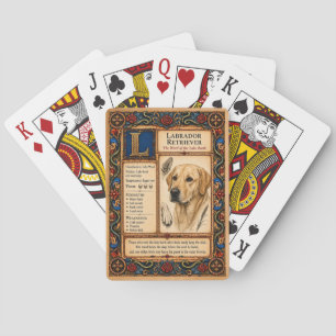 Baraja De Cartas Labrador Retriever, Arte de Bestiario Medieval