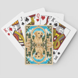Baraja De Cartas Labrador Retriever, Arte de Perro de Acuarela Vint