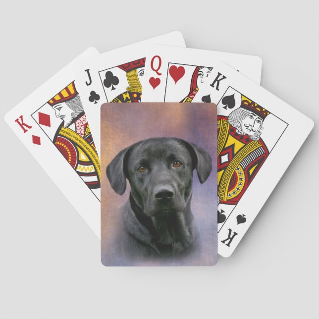 Baraja De Cartas Labrador retriever negro (Reverso)