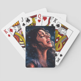 Baraja De Cartas Lady Cantando En Lluvia