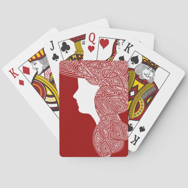 Baraja De Cartas Lady Red (Reverso)