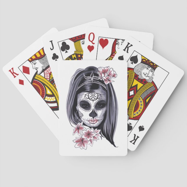 Baraja De Cartas Lady Skull (Reverso)