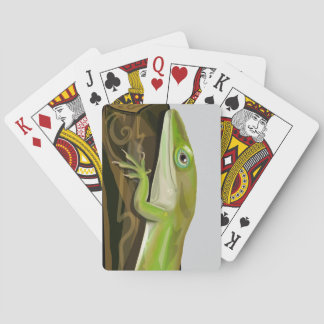 Baraja De Cartas Lagarto Anolis Verde