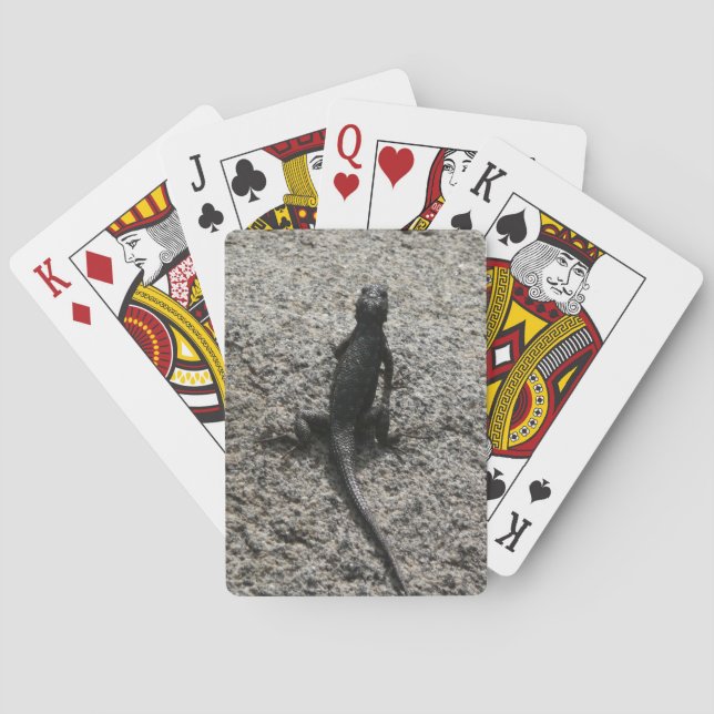 Baraja De Cartas Lagarto Negro (Reverso)