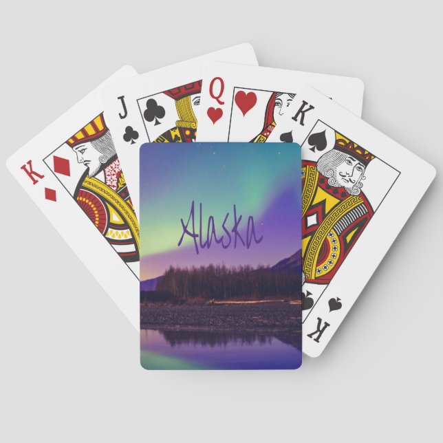 Baraja De Cartas Lago Alaska Northern Lights (Reverso)
