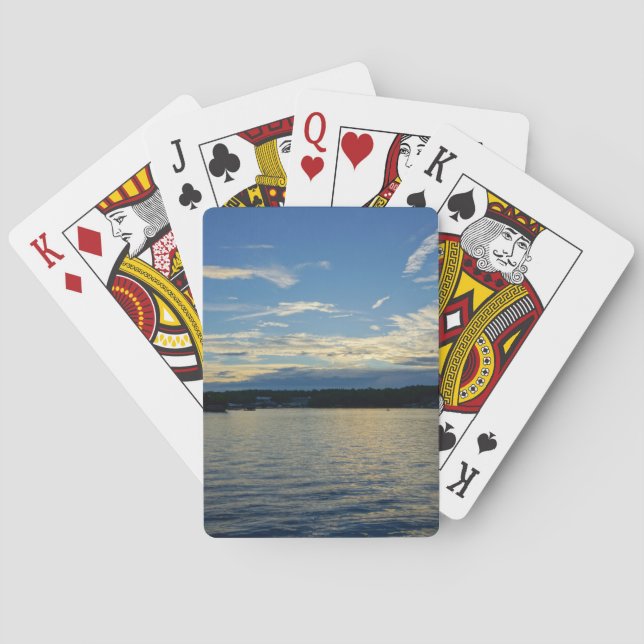 Baraja De Cartas Lago Blue Sunset de Ozarks (Reverso)