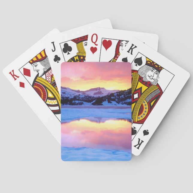 Baraja De Cartas Lago Ellery al atardecer (Reverso)