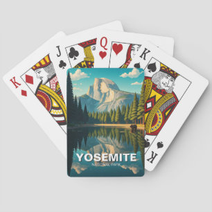 Baraja De Cartas Lago en el Parque Nacional Yosemite Half Dome