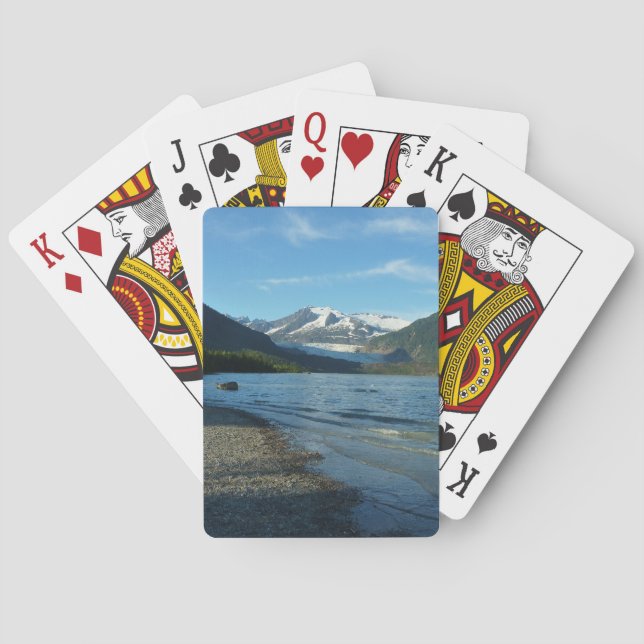 Baraja De Cartas Lago Mendenhall en el paisaje Juneau Alaska (Reverso)