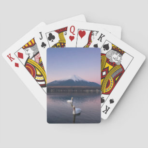 Baraja De Cartas Lago mount Fuji el   Yamanaka con los cisnes