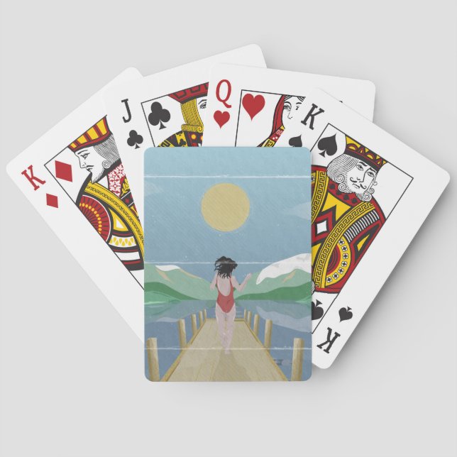 Baraja De Cartas Lago Rotoiti Nueva Zelanda (Reverso)