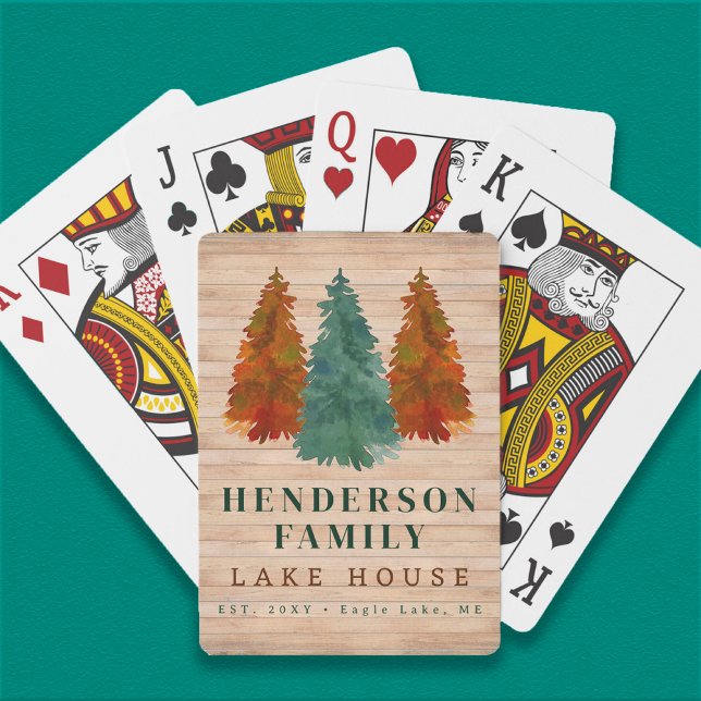 Baraja De Cartas Lake House Rustic Lake House Árboles acuáticos (Subido por el creador)