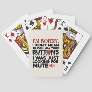 Baraja De Cartas Lamento Empujar Todos Tus Botones Gracioso Sarcasm