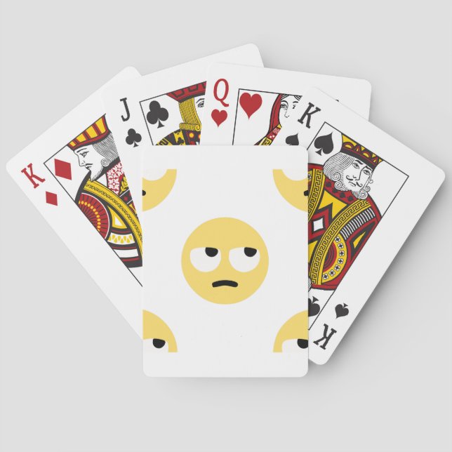 Baraja De Cartas laminación de ojos de emoji (Reverso)