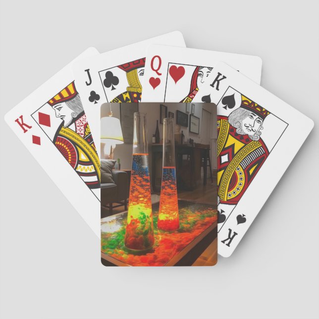 Baraja De Cartas Lámparas Artsy Lava (Reverso)