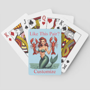 Baraja De Cartas Langostas de la sirena sujetando Thunder_Cove