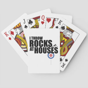 Baraja De Cartas Lanzo rocas en encresparse de las casas