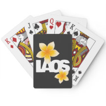 Laos Amor Flor de Frangipani Blanca y Negra