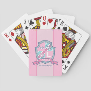Baraja De Cartas Larissa princesa pastel caballeros cresta nombre s
