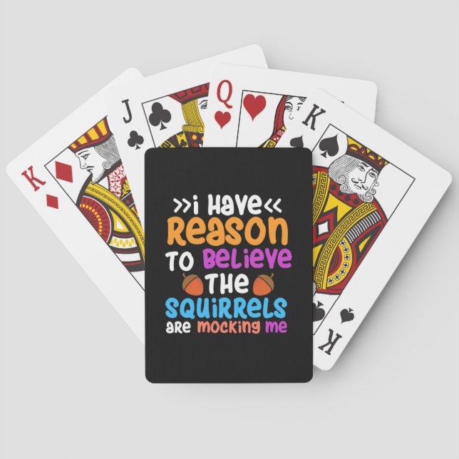 Baraja De Cartas Las ardillas se burlan de mí (Reverso)