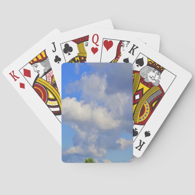 Baraja De Cartas Las bocanadas blancas en el cielo (Reverso)