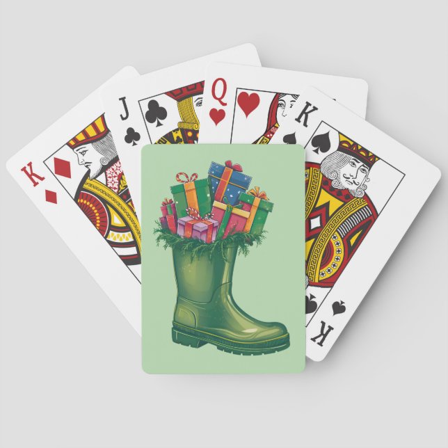 Baraja De Cartas Las Botas Nuevas de Santa (Reverso)