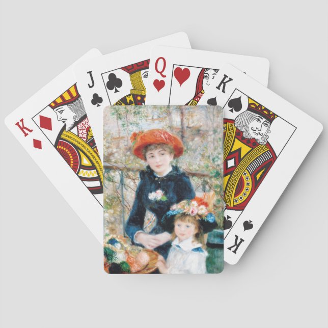 Baraja De Cartas Las dos hermanas, en la terraza Auguste Renoir (Reverso)