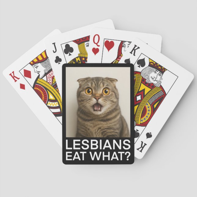 Baraja De Cartas Las lesbianas comen qué divertido (Reverso)
