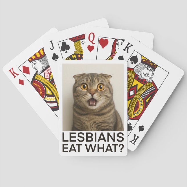 Baraja De Cartas Las lesbianas comen qué divertido (Reverso)