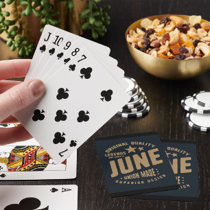 Baraja De Cartas Las leyendas nacen en junio Calidad original