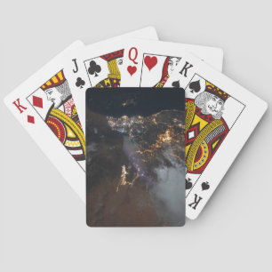 Baraja De Cartas Las Luces De La Ciudad De Jazán Y Sus Suburbios