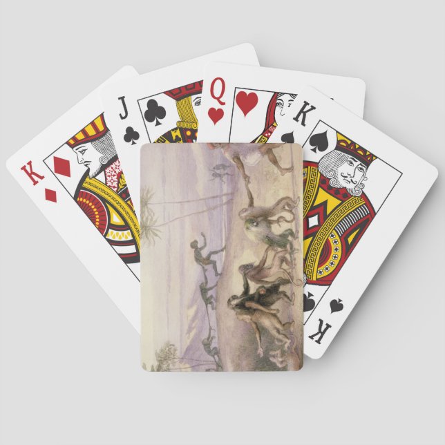 Baraja De Cartas Las maneras y las aduanas de monos (Reverso)