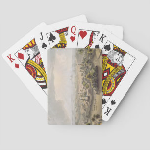 Baraja De Cartas Las pirámides en El Cairo, grabado por Daniel