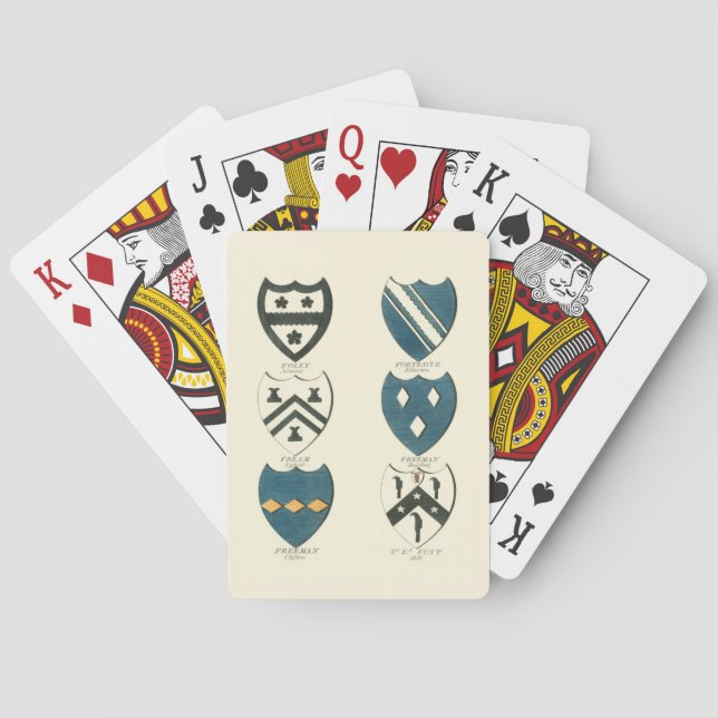 Baraja De Cartas Las rejas familiares de varias casas inglesas (Reverso)