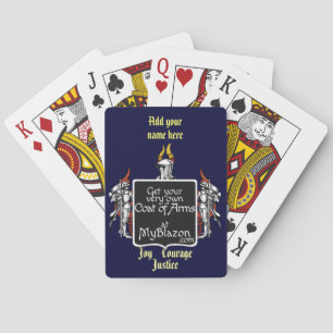 Baraja De Cartas Las tarjetas adornadas con su muy poseen el escudo