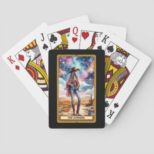 Baraja De Cartas Las tarjetas de póquer Tarot Skeleton de Cowgirl