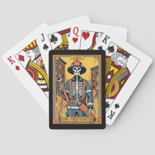 Baraja De Cartas Las tarjetas de póquer Tarot Skeleton para bombero