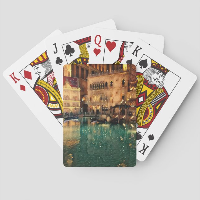 Baraja De Cartas Las vegas Nights Casino Original Resumen Arte (Reverso)