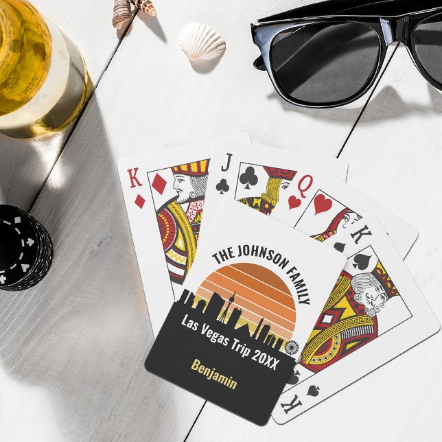 Baraja De Cartas Las Vegas Strip Sunset Personalizado Vacation (Subido por el creador)