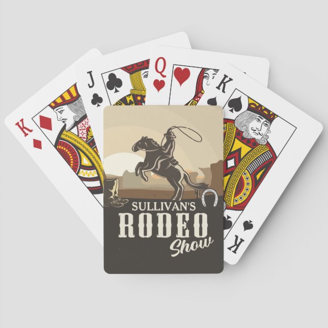 Baraja De Cartas Lasso Roping Roundup AÑADIR NOMBRE DE FLUJO DE Rod (Reverso)