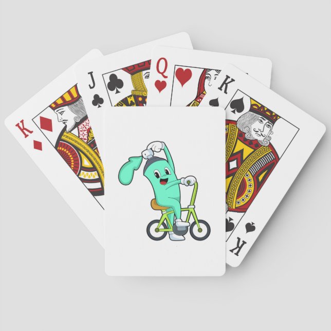 Baraja De Cartas Lata de spray con bicicleta (Reverso)