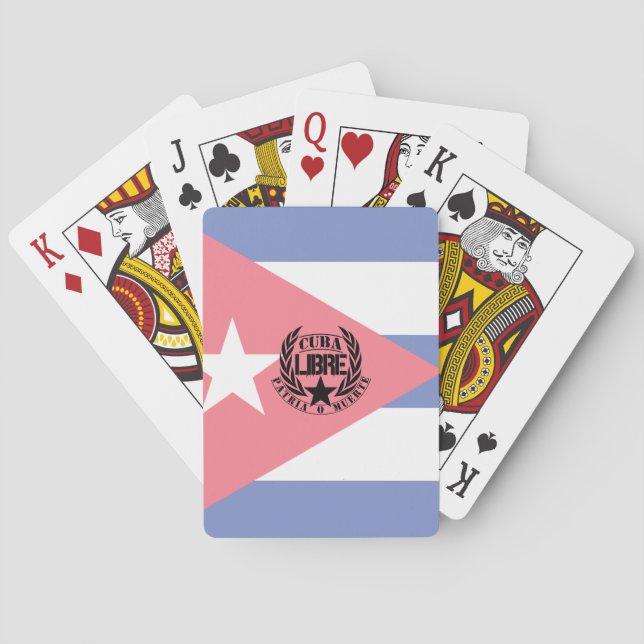 Baraja De Cartas Laureles de Cuba Libre Motto (Reverso)