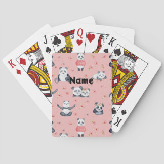 Baraja De Cartas Lauren's Pandas - Personalized