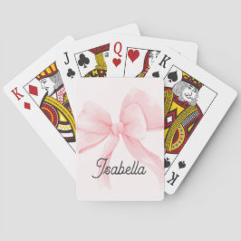 Baraja De Cartas Lazo Rosa de Niña Personalizado