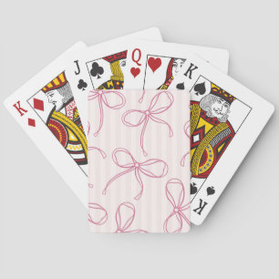 Baraja De Cartas Lazos de Coqueta Rosa Juegos de Favor de Rayas Pas